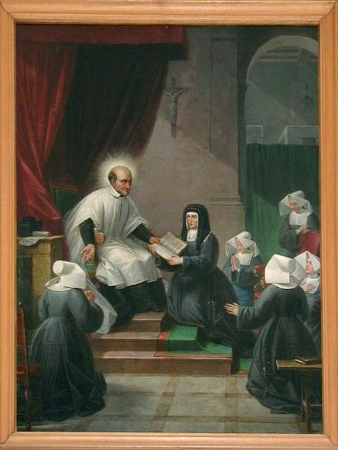 Daughters Of Charity St. Louis | ... , Maison Mere, Vincent de Paul gives rules to Daughters of Charity Holy Orders, Daughters Of Charity, Religious Pictures, Saint Vincent, St Therese, Santa Catalina, Saint Quotes, St Vincent, Image Archive