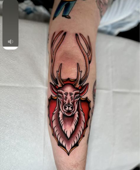 Traditional Antler Tattoo, American Western Tattoo, Elk Tattoo, Hunting Tattoos, Sea Wolf, Western Tattoos, Deer Tattoo, R Tattoo, Old Tattoos