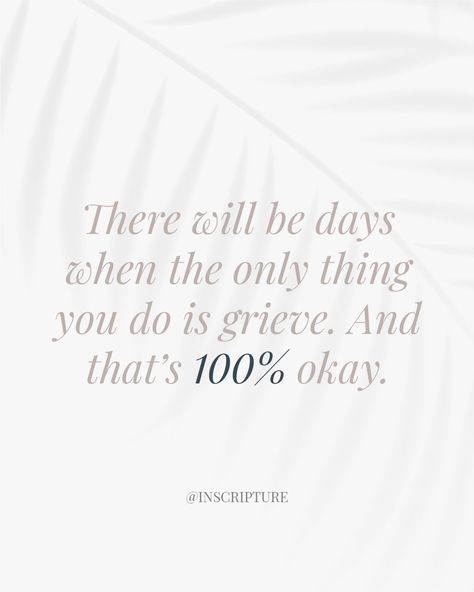 YOU'LL BE OKAY 💔 It's okay if you're not okay every day. Some days, grief hurts more and that's perfectly fine. It's okay to have days when all you do is grieve. Allow yourself to feel, to heal at your own pace. You'll be okay. 🌺 https://www.inscripture.com/ #grief #griefjourney #griefsupport #griefandloss #griefawareness #griefquotes #griefsucks #griefrecovery #goodgrief #griefislove #griefshare #griefhealing #griefandlosssupport #griefandhealing #griefcommunity #griefprocess #bereaved #h... Feel To Heal, You'll Be Okay, Allow Yourself To Feel, Not Okay, At Your Own Pace, Your Own Pace, Be Okay, It's Okay, It Hurts