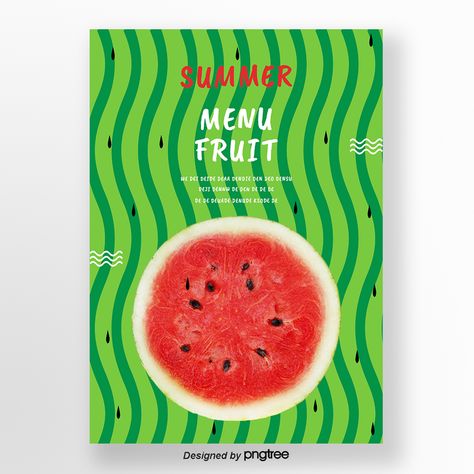 Snow In Summer, Watermelon Poster, Watermelon Designs, Fresh Poster, Summer Menu, Food Festival Poster, Summer Poster, Salad Packaging, Watermelon Fruit