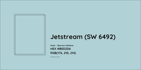 Sherwin Williams Jetstream (SW 6492) Paint color codes, similar paints and palettes Sherwin Williams Jetstream, Munsell Color System, Rgb Color Codes, Analogous Color Scheme, Paint Color Codes, Hexadecimal Color, Rgb Color Wheel, Monochromatic Color Palette, Opposite Colors