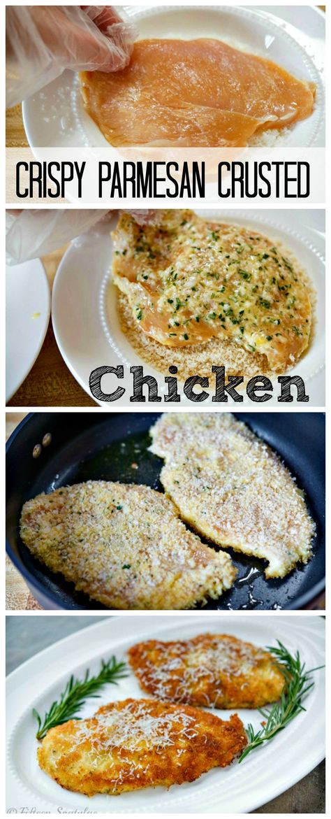 Parmesan Crusted Chicken, Chicken Tender Recipes, Parmesan Crusted, Crusted Chicken, Chicken Main Dishes, Poultry Recipes, Main Dish Recipes, Chicken Recipe, Chicken Dinner