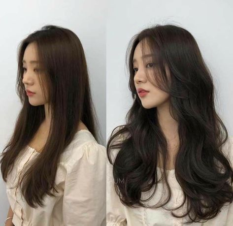 Asian Hair Perm, Korean Long Hair, Long Hair Perm, Hair Curling Tips, Hair Style Korea, Hair Inspiration Long, Hairstyles For Layered Hair, Haircuts For Medium Hair, Haircuts Straight Hair