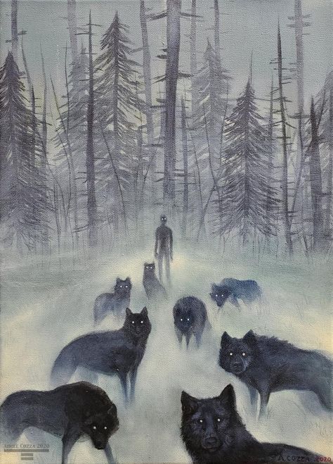 Lup Singuratic, Wolf Artwork, Fantasy Wolf, Werewolf Art, Canine Art, Wolf Pictures, Scary Art, Black Wolf, Wolf Art