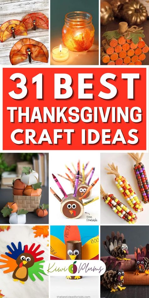 Looking for DIY Thanksgiving craft projects then you'll love these DIY Thanksgiving crafts that add a personal touch to your fall decorations. Dive into a world of creativity with DIY Thanksgiving decorations, from DIY table centerpieces to rustic turkey-themed crafts. Explore easy tutorials for festive paper crafts and crafty Thanksgiving arts and crafts that capture the essence of the season.  Discover a treasure trove of Thanksgiving craft ideas for kids and adults. Craft Ideas Thanksgiving, Turkey Diy Crafts For Kids, Thanksgiving 3d Crafts, Thanksgiving Crafts For Seniors Assisted Living, Thanksgiving Decorations Kids Can Make, Turkey Table Decorations Kids Crafts, Thanksgiving Decorations Diy Crafts Paper, Thanksgiving Crafts For 4th And 5th Graders, Turkey Centerpiece For Kids