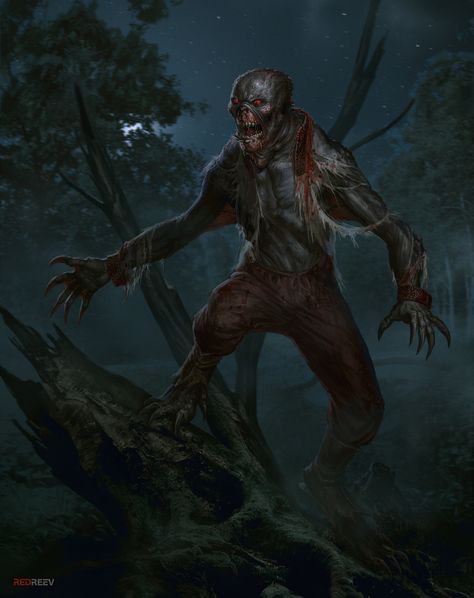 ArtStation - ghoul, George Redreev Creature Fantasy, Werewolf Art, Vampires And Werewolves, Evil Dead, 다크 판타지, Creatures Of The Night, Fantasy Monster, Fete Anime, Fantasy Concept Art