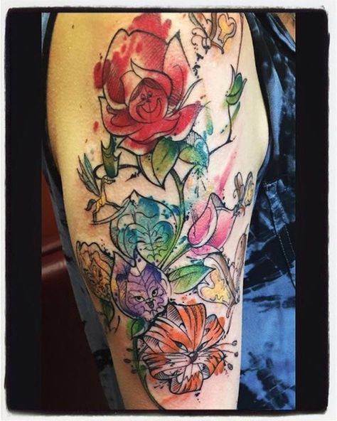 Thinking Tattoo, November Tattoo, Wonderland Flowers, She's A Wildflower, Tea Tattoo, Alice And Wonderland Tattoos, Alice In Wonderland Flowers, Tattoo Disney, Fake Tattoo Sleeves