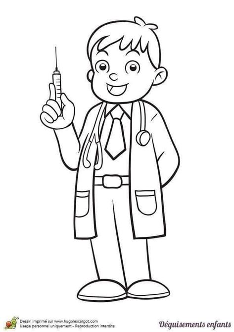 Doctor Coloring Pages, Community Helpers Printables, Community Helpers Worksheets, Family Activities Preschool, Body Preschool, Doctor Drawing, Community Helpers Theme, People Who Help Us, Kindergarten Coloring Pages