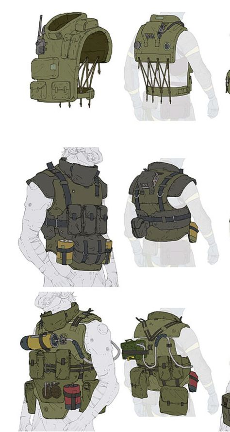 Apocalypse Oc Drawing, Tactical Drawing Reference, Military Gear Art Reference, Apocalypse Drawing Character Design, Cod Character Design, Backpack Art Reference, Apocalypse Outfit Concept Art, Cod Concept Art, Military Armor Concept Art