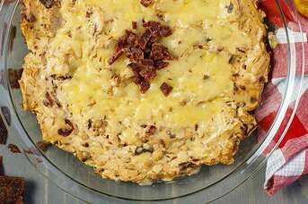 Wyoming Beef Jerky Dip | Allrecipes Beef Jerky Dip Recipe, Wyoming Food, Trash Dip Recipe, Peanut Butter Yogurt Dip, Mccormick Recipes, Beef Dip, Brown Gravy Mix, Baking Measurements, Potatoe Casserole Recipes