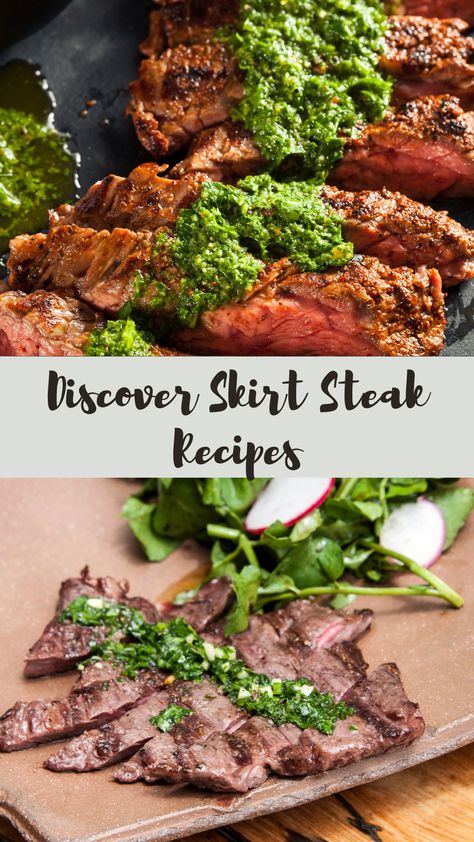 If you're looking for a delicious but quick-cooking steak to add to your dinner table, look no further than skirt steak. Skirt steak is full of flavor and cooks in minutes. With these delicious skirt steak recipes, you'll discover exciting new ways to prepare this tasty cut of beef. From a classic steak fajita to a zesty asian-style steak salad, these recipes will satisfy everyone, without taking too much time to make. Skirt Steak Ideas, Venison Dishes, Leftover Steak Recipes, Skirt Steak Recipes, Cooking Steak, Leftover Steak, Beef Meals, Keto Beef, Easy Steak Recipes