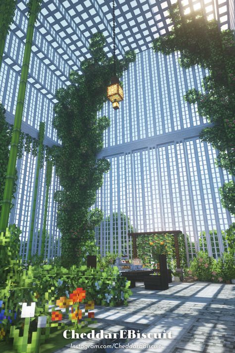 Minecraft Greenhouse, Garden Minecraft, Minecraft Garden, Victorian Greenhouse, Victorian Greenhouses, Minecraft Inspo, Minecraft House Designs, Castle Garden, Garden Greenhouse