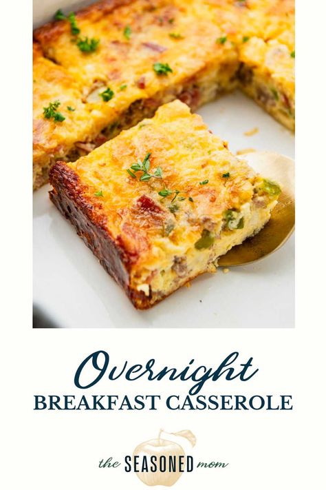 All Things Mama Breakfast Casserole, Brunch Recipes Egg Casserole, Breakfast Casserole With Peppers, Breakfast Egg Sausage Casserole, Overnight Breakfast Casserole With Bacon, Overnight Breakfast Strata, Bisquick Egg Bake Breakfast Casserole, Bacon Sausage Egg Casserole, Small Batch Breakfast Casserole