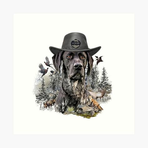 Shed Hunting, German Longhaired Pointer, German Pointer, Boar Hunting, Dog Logo Design, Hunter Logo, German Shorthaired Pointer Dog, German Wirehaired Pointer, 3d Dog