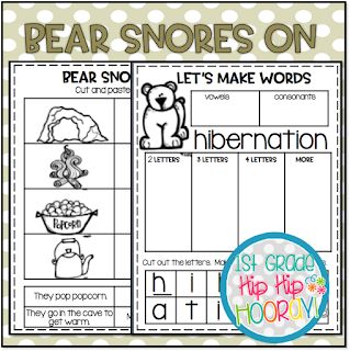 The Bear Snores On Activities, Bear Unit Kindergarten, Bear Snores On Craft, Bear Snores On Sequencing Free Printable, Bear Snores On, Bear Snores On Activities Preschool, Bear Snores On Activities, Hibernation Preschool Crafts, Hibernation Preschool Activities