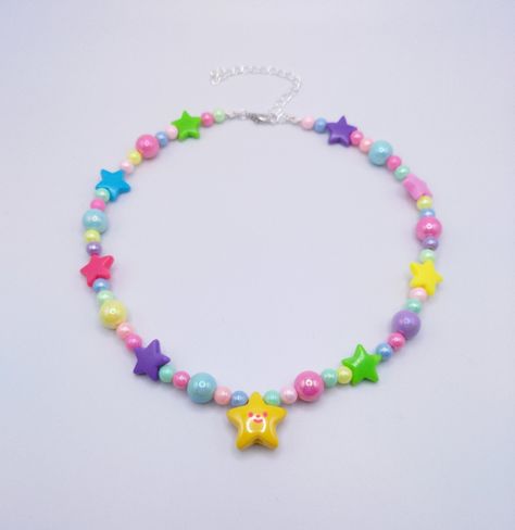 Kawaii Accessories Necklaces, Rave Vibe, Kidcore Necklace, Kidcore Jewelry, Pixie Party, Colorful Necklaces, Silly Clothes, Adorable Homes Game, Pastel Girl