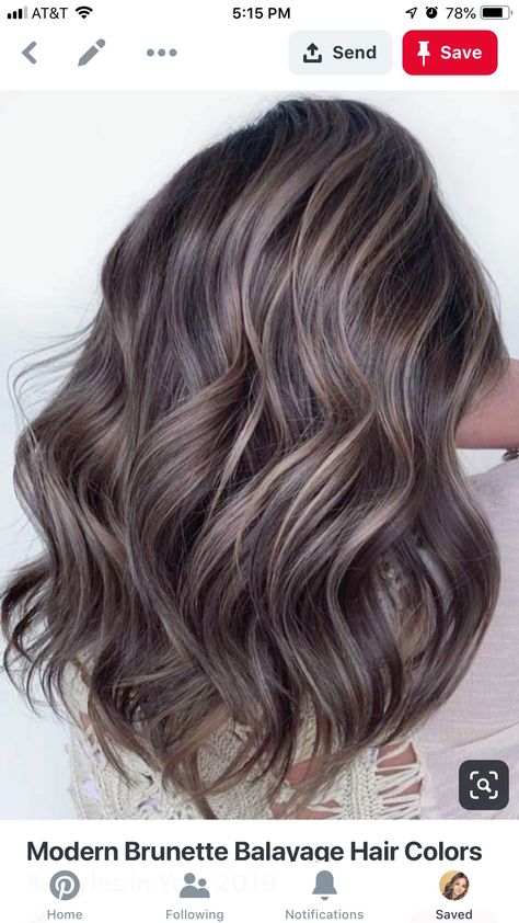 Level 4 Brunette Hair, Ash Brown Hair With Subtle Highlights, Ashy Beige Hair, Mushroom Bronde, Hair Necessities, Balayage Hair Color Ideas, Highlight Hair, Long Hair Waves, Balayage Hair Color