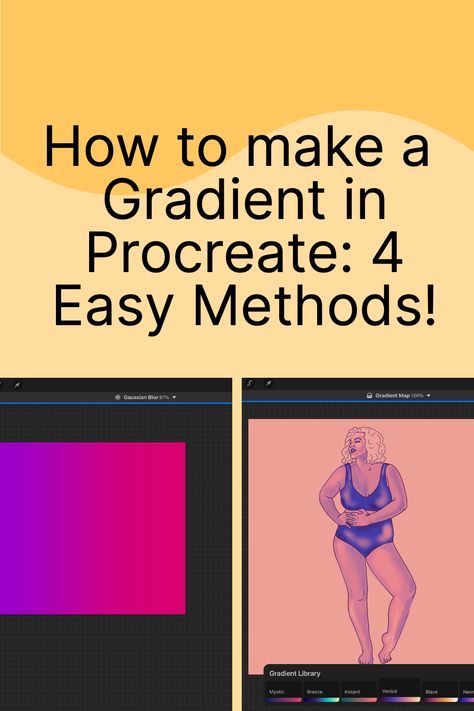 Procreate Gradient Map, Gradient Procreate, Gradient Portrait, Make A Color Palette, Free Procreate Brushes, Different Drawing Styles, Procreate Tutorials, Gaussian Blur, Ombre Background