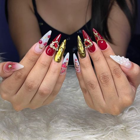 Nails aesthetic Lana Del Rey Inspired Acrylic Nails, Lana Del Try Nails, Lana Del Ray Nails Aesthetic, Lana Coded Nails, Lana Del Rey Aesthetic Nails, Lana Nails, Lana Del Ray Nails, Lana Del Rey Nails National Anthem, Lana Del Rey Nails