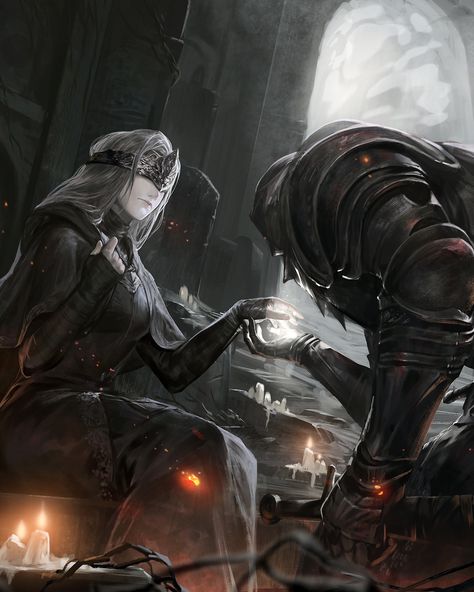 games-frontier: “Source ” Ashen One, Fire Keeper, Soul Saga, Dark Souls Artwork, Arte Occulta, Bloodborne Art, Demon Souls, Dark Souls 3, Dark Souls Art