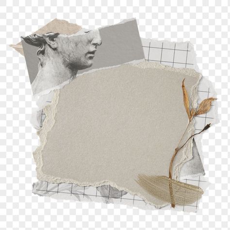 Collage Artwork Paper, Ripped Paper Png Aesthetic Vintage, Ripped Paper Aesthetic, Ripped Paper Sticker, Collage Themes, Decoracion Aesthetic, Ripped Paper Png, Sticker Collage, Scrapbook Png