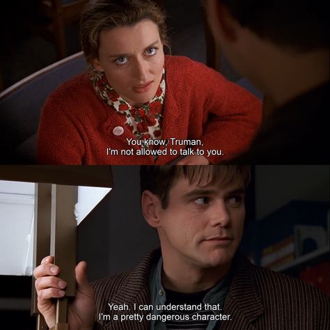 The Truman Show Quotes, Show Quotes, The Truman Show, Movies Quotes, Movies Quotes Scene, 90s Movies, Normal People, Words Of Affirmation, Fun Fact