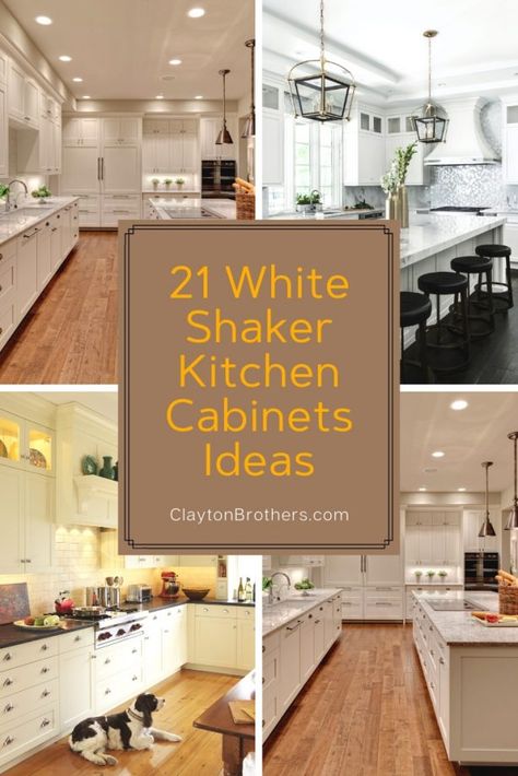 21 Most Attractive White Shaker Kitchen Cabinets Ideas for Your Home Improvement Shaker Style Pantry Cabinet, Dove Shaker Cabinets, Shallow Shaker Cabinets, Shaker Cabinet Update, Shake Style Kitchen Cabinets, Double Shaker Cabinets Kitchen, White Shaker Kitchen Cabinets Without Crown Molding, Cabinet Pulls For White Shaker Cabinets, Small Kitchen Shaker Cabinets