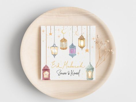 Personalized Eid Card Eid Mubarak Card Card for Eid - Etsy Eid Mubarak Cards, Eid Card, Eid Mubarak Greeting Cards, Eid Mubarak Card, Eid Mubarak Greetings, Eid Cards, Clay Art Projects, Card Card, Eid Mubarak