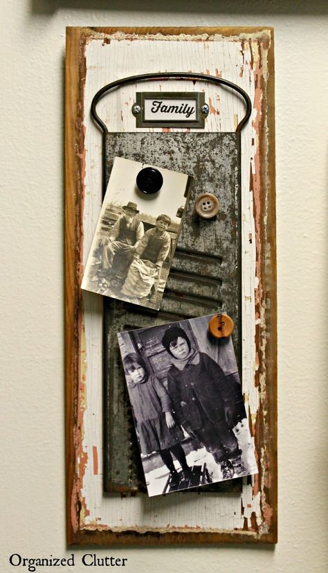 Photo Display Ideas, Country Sampler, Clutter Organization, Repurposed Items, Primitive Crafts, Photo Display, Trash To Treasure, Funky Junk, Thrift Shop