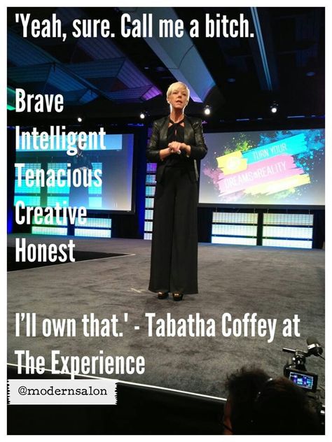 Tabatha Coffey Stylist Humor, Tabatha Coffey, Stylist Quotes, Salon Life, Career Inspiration, Hair Quotes, Beauty School, Salon Style, Hair Stylist Life