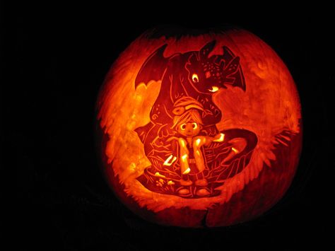 HowToTrainYourDragon jack o lantern How To Train Your Dragon Pumpkin Carving, Dragon Pumpkin, Toothless And Hiccup, Dragons Edge, Pumpkin Carving Tools, Hiccup And Toothless, Spooky Szn, Awesome Sauce, Halloween Time