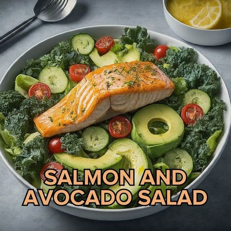 Meredith Shirk & Svelte Training Metaboost Recipes, Svelte Training, Recipe For Salmon, Meredith Shirk, Salmon And Avocado, Healthy Salmon, Garden Vegetables, Refreshing Food, Avocado Salad