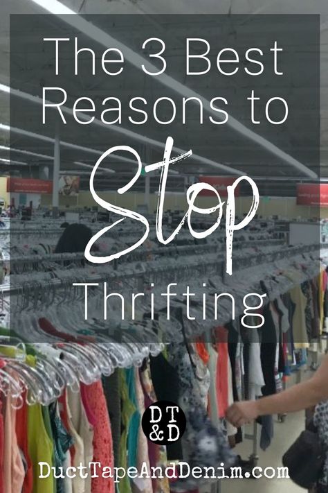 Hold on… I know what you’re thinking. “Isn’t this whole blog about thrifting and repurposing? Why is she telling me I should stop thrift store shopping?” Yes, I love shopping at thrift stores and I probably always will. But there have been several times in my life when I’ve put a hold on my shopping. Today I’ll explain why I did it, when to know that you should, and what we can do instead. #thrifting #thriftstores #thriftstoreshopping Thrift Store Fashion Outfits Ideas, What To Look For At Thrift Stores, Thrifting Outfits Ideas, Thrift Store Fashion Outfits, Thrifting Tips, Thrift With Me, Thrift Store Fashion, Vintage Thrift Stores, Thrift Store Outfits