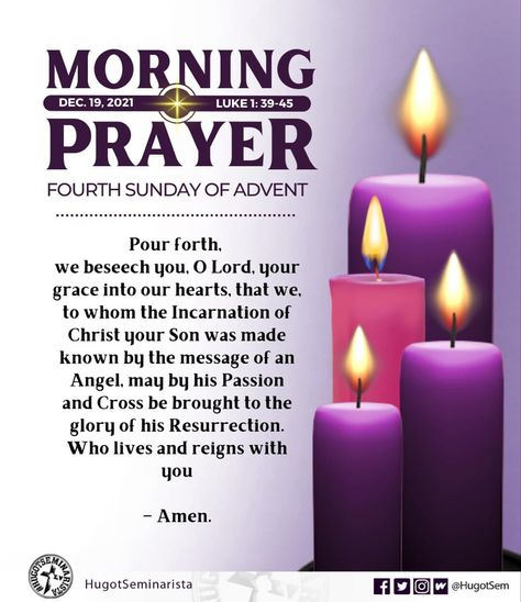 Fourth Sunday Of Advent, Second Sunday Of Advent, Morning Candle, Advent Catholic, Sunday Morning Prayer, Advent Prayers, Lent Prayers, Philippians 1, Best Christmas Wishes