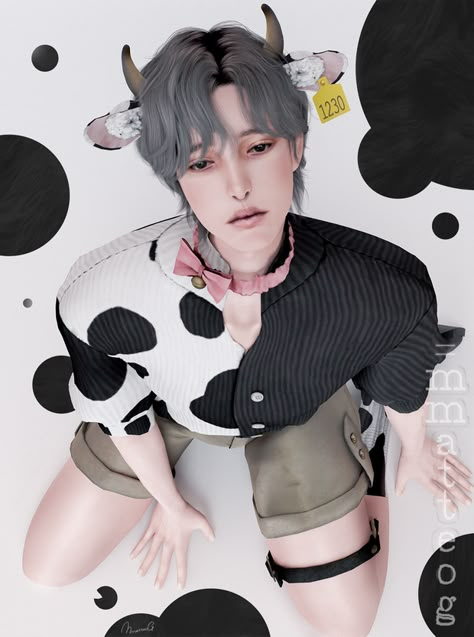 Sims Love, Mods Sims 4, Sims 4 Hair Male, Thigh Garter, Sims 4 Male Clothes, Cow Ears, The Sims 4 Skin, Sims Packs, Sims 4 Characters