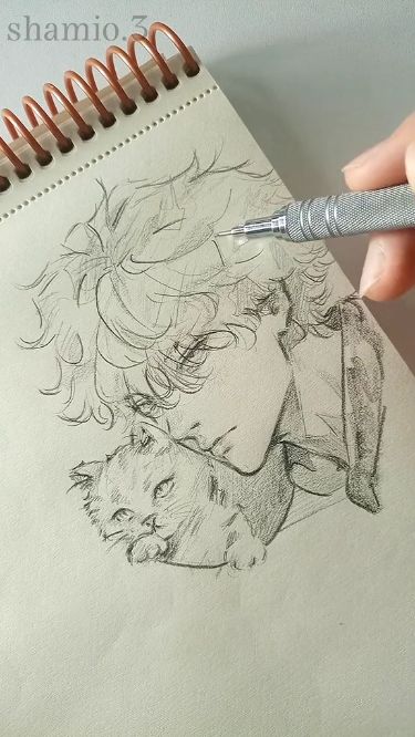 CAT PERSON Person Painting, Face Art Drawing, Ideas For Drawing, Creative Drawing Prompts, Art Tools Drawing, Easy Drawings Sketches, Arte Sketchbook, Art Drawings Sketches Creative, Mechanical Pencil