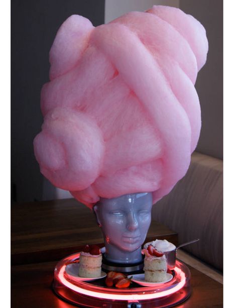 Barton G’s Pastry Chef Luis Vasquez has artfully crafted the "it" dessert to eat on Cotton Candy Day. This fine dessert is constructed with ... Flavored Bagels, Alaska Dessert, Candyland Costume, Barton G, Candy Kingdom, Candy Costume, Town And Country Magazine, Cloud Cake, Candy Costumes