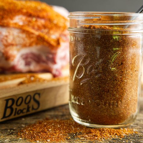 The perfect dry rub for any cut of pork, especially a smoked pork butt. This pork butt rub will take your pulled pork to the next level. It has a hint of spice that pairs perfectly with the smokiness from your Traeger. It has a balanced sweetness from the maple sugar. You can easily replace the maple sugar with granulated or brown sugar. Use it on anything from pork butt or pork shoulder to pork chops or ribs. It is a versatile seasoning that goes well on most cuts! Smoked Pork Shoulder Rub, Pulled Pork Rub Recipe, Pork Shoulder Rub, Rib Rubs, Pulled Pork Seasoning, Pulled Pork Rub, Pork Rub Recipe, Smoked Pulled Pork Recipe, Smoked Pork Shoulder