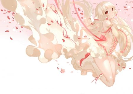 ~Chi~ - Chobits Wallpaper ID 1776591 - Desktop Nexus Anime Blush Blonde Hair, Chobits Wallpaper, Chii Chobits, Blush Blonde, Joseph Lee, Eyes Animal, Dress Ribbon, Blonde Hair Brown Eyes, Bare Shoulders