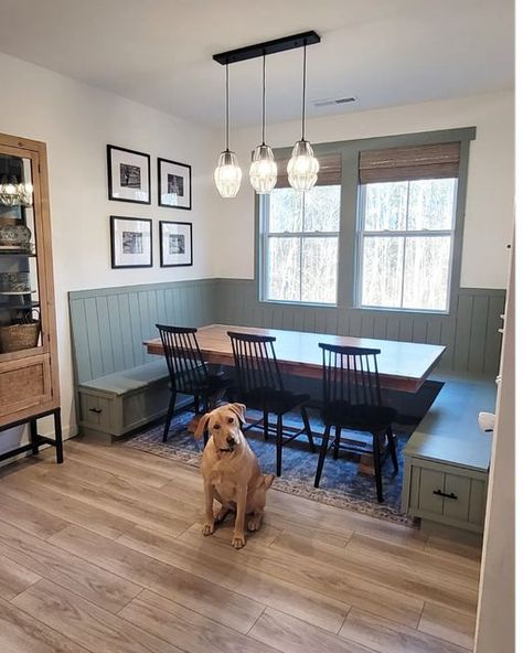 Dining Room Bench Seating Built Ins Window, Kitchen Benches Seating Under Window, Built In Dining Bench Under Window, Board And Batten Breakfast Nook, Built In Breakfast Nook Bench, Breakfast Nook Built In, Built In Bench Under Window, Kitchen Bench Seating Under Window, Dining Room Bench Seating Built Ins