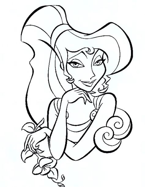 Meg Hercules Coloring Pages, Meg Tattoo Disney, Meg Hercules Drawing, Meg From Hercules Tattoo, Hercules And Meg Tattoo, Meg From Hercules Drawing, Meg Hercules Tattoo, Megara Drawing, Hercules Coloring Pages