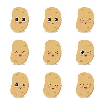 Potato Tattoo Cute, Potato Tattoos, Cute Potato Cartoon, Potato Tattoo, Potato Cartoon, Potato Character, Potato Art, Cartoon Potato, Happy Potato