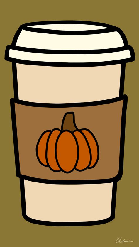 Pumpkin Spice Latte Painting, Pumpkin Spice Drawing, Pumpkin Spice Latte Drawing, Pumpkin Spice Latte Wallpaper, Fall Clipart Autumn Clip Art, Tumbler Drawings, Latte Wallpaper, Pixel Art Halloween, Pictures To Trace