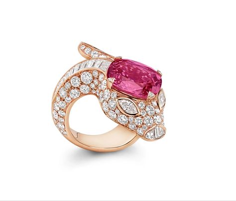 BVLGARI. ‘SERPENTI SPINEL’ Ring - pink gold, cushion-cut pink spinel, diamonds #Bvlgari #Bvlgari2022 #EdenTheGardenOfWonders #HighJewelry #Diamond #SerpentiNecklace #Serpenti #PinkSpinel Bvlgari Ring, Bead Flowers, Bvlgari Jewelry, Bvlgari Serpenti, Spinel Ring, High Jewellery, Pink Spinel, Jewelry Drawing, Jewels Rings