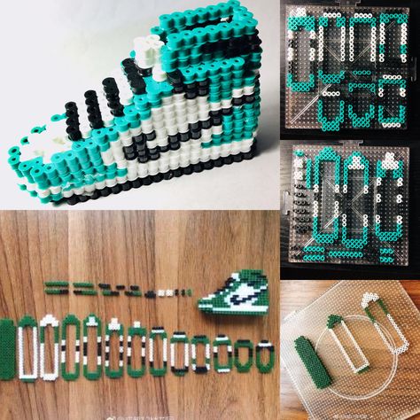 Perler Beads shoe, Hama Beads, Fuse Beads, 拼豆鞋 Pixel Beads 3d, 3d Iron Beads Pattern, Cute Perler Beads Designs 3d, Diy Perler Beads 3d, Perler 3d Patterns, Perler Beads Ideas 3d Patterns, Peler Beads Patterns 3d, 3d Melty Beads Patterns, Fuse Beads 3d