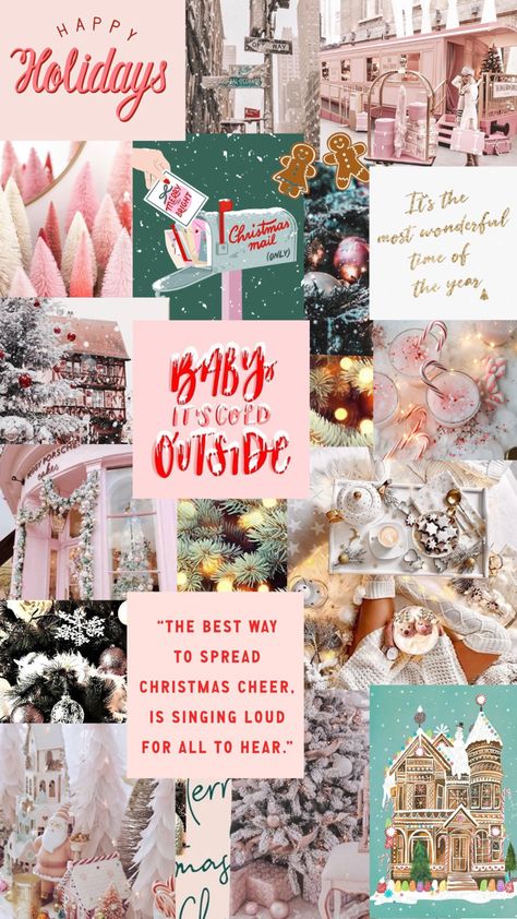 Snow Christmas pink holiday ornaments garland white silver gold red peppermint Christmas College Wallpaper, Christmas Phone Backgrounds, College Wallpaper, Christmas Lockscreen, Christmas Aesthetics, Christmas Background Images, Christmas Mail, Zero Wallpaper, Xmas Wallpaper