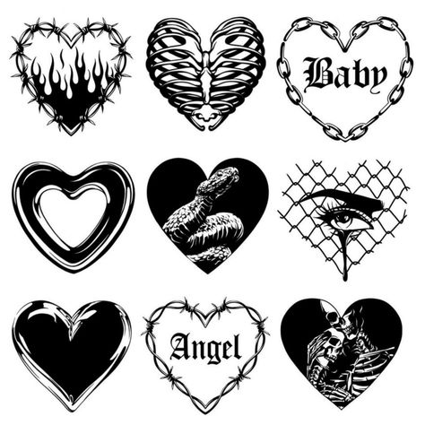 Left Arm Tattoos, Sacred Heart Tattoos, Blackwork Designs, Cute Easy Doodles, Instagram Heart, Graphic Design Images, Doodle Tattoo, Tattoo Collection, Tattoo Stencil Outline