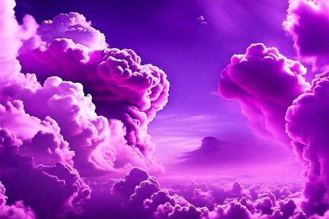 Purple sky with fluffy clouds fantasy na... | Premium Photo #Freepik #photo #sky-clouds #cloudy-sky #cloud-background #blue-cloud Cloud Pc, Purple Sky, Nature Backgrounds, Pink Sky, Stock Photos, Purple, Pink, Blue