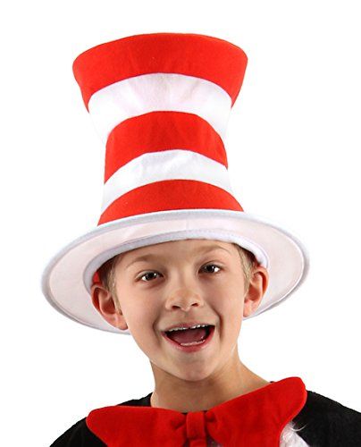 Dr. Seuss Cat in the Hat Costume Hat for Kids by elope Best Halloween Costumes & Dresses USA Cat In The Hat Costume, Fairy Tale Costumes, Tall Hat, Hat For Kids, Striped Cat, Cat In The Hat, Puppy Party, Cat Hat, Pet Costumes