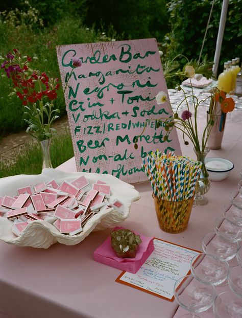 Luke Edward Hall and Duncan Campbell’s “Ad Hoc Happy” Wedding in the English Countryside | Vogue Luke Edward Hall, Edward Hall, Rainbow Candle, Trend Forecast, English Wedding, Countryside Wedding, Relaxed Wedding, Garden Party Wedding, Garden Bar